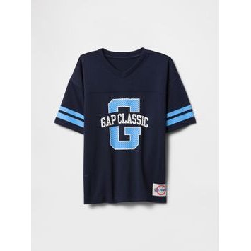 GAP Dětské sportovní oversize tričko GapFit Americana Tmavě modrá