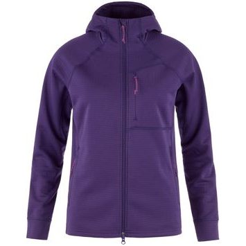 FJÄLLRÄVEN Abisko Grid Fleece Hoodie W Dark Violet