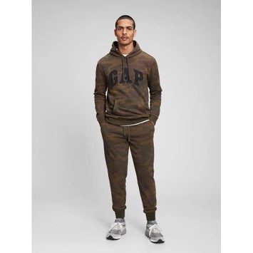 GAP 804039-00 Mikina s logem a kapucí Hnědá