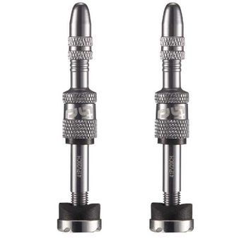 E*THIRTEEN Presta Quickfill | Tubeless Valves | Gen2 | 23-31mm Depth | 2 Pieces | Silver