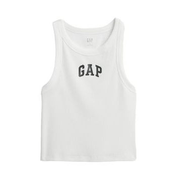 GAP Žebrované tílko s logem Bílá