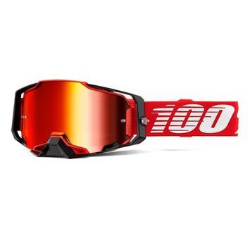100% ARMEGA Goggle Red - Mirror Red Lens
