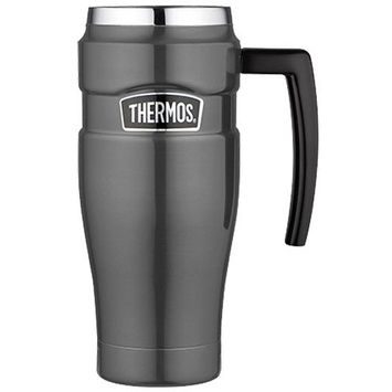 THERMOS Vodotěsný termohrnek s madlem 470ml - metalicky šedá