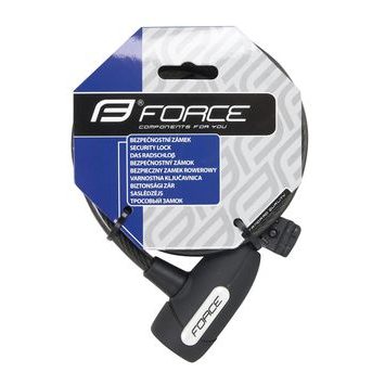 FORCE LUX spiral with holder 150cm/10mm, black