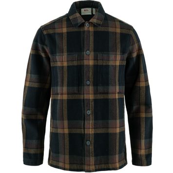 FJÄLLRÄVEN Singi Flannel Overshirt M Dark Navy