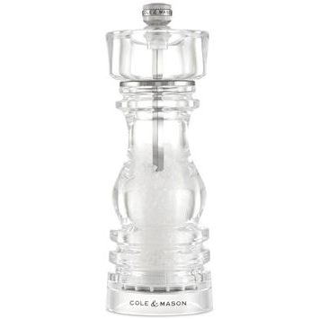 COLE&MASON London Acrylic Precision+ Salt Mill 18 cm