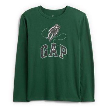 GAP 796865-03 Dětské tričko s logem Zelená