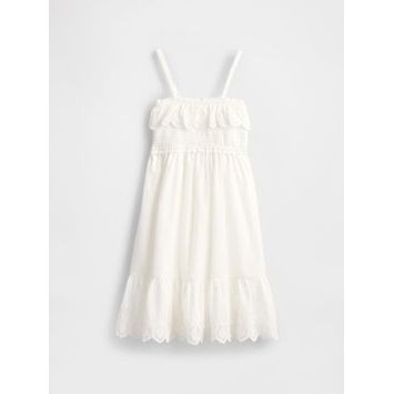 GAP 780507-00 Dětské šaty s volány Americana Bílá