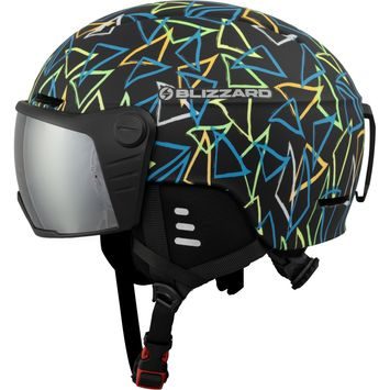 BLIZZARD Flash Visor junior ski helmet, black/multicolor
