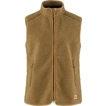 FJÄLLRÄVEN Vardag Pile Fleece Vest W Buckwheat Brown
