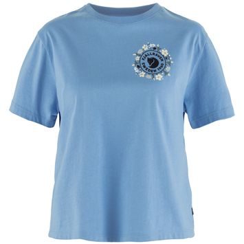 FJÄLLRÄVEN Fjällblomster Logo T-shirt W Ultramarine