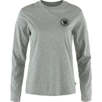 FJÄLLRÄVEN 1960 Logo T-shirt LS W, Grey-Melange