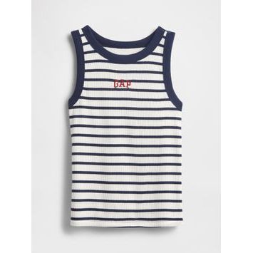 GAP Dětské žebrované tílko s logem Tmavě modrá