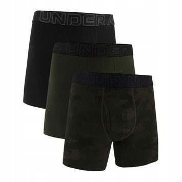 UNDER ARMOUR Ua Performance Cotton - Print 6in - 3pk BAROQUE GREEN