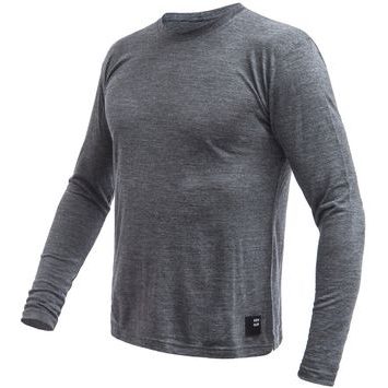 SENSOR MERINO LITE pánské triko dl.rukáv anthracite gray