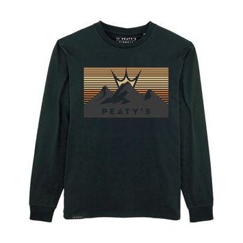 PEATYS PUBWEAR LS T-SHIRT 3 PEAKS SUNSET / BLACK