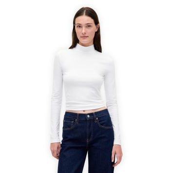 GAP 843914-03 Tričko s dlouhým rukávem Bílá