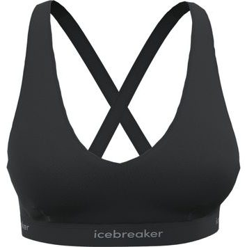 ICEBREAKER W Mer 125 Cool-Lite Sprite Racerback Bra, BLACK