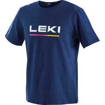 LEKI Logo T-Shirt LEKI, true navy blue-white