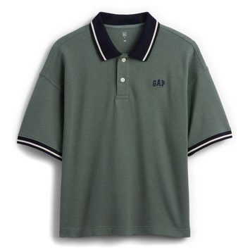 GAP 887102-02 Dětské oversize polo tričko s logem Zelená
