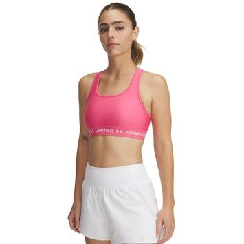 UNDER ARMOUR Crossback Mid Bra pink/white