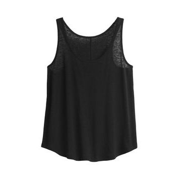 GAP Lněný top Černá