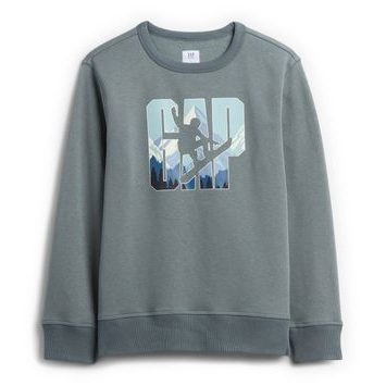 GAP 838661-06 Dětská mikina s logem Zelená