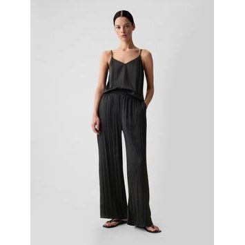 GAP Kalhoty z mačkaného saténu Černá