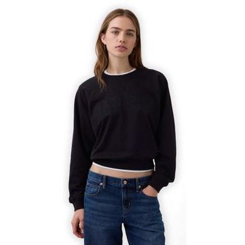 GAP 888007-01 Oversize mikina s logem Černá