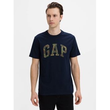 GAP 500039-00 Tričko GAP logo v-ss camo arch Tmavě modrá