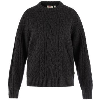 FJÄLLRÄVEN Övik Cable Knit W Black