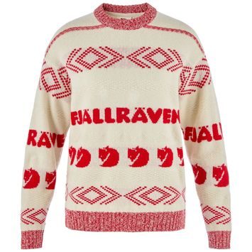 FJÄLLRÄVEN Fjällräven Jacquard Knit W Chalk White-True Red