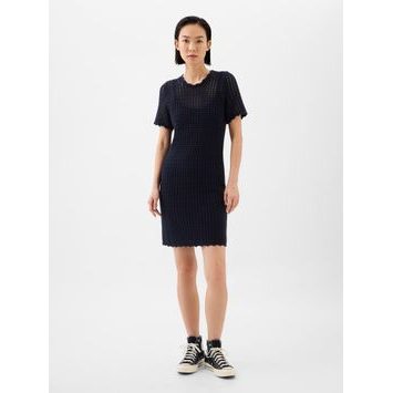 GAP 885259-00 Háčkované mini šaty Tmavě modrá