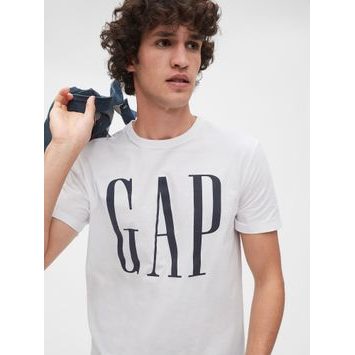 GAP 499950-03 Tričko GAP logo Bílá