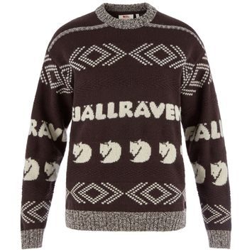 FJÄLLRÄVEN Fjällräven Jacquard Knit W Black Oak-Light Beige
