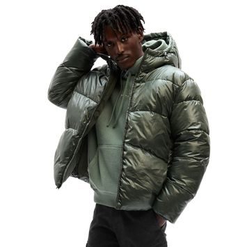 GAP 816437-02 Prošívaná bunda s kapucí, Zelená