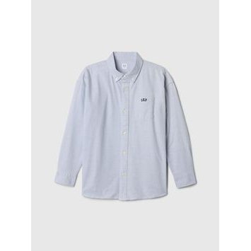 GAP Dětská oversize košile Oxford Modrá
