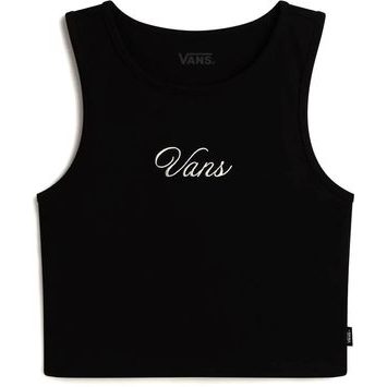 VANS SMALL STAPLE FITTED CROP TANK Black