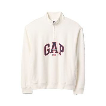 GAP Oversize mikina s logem Americana Bílá
