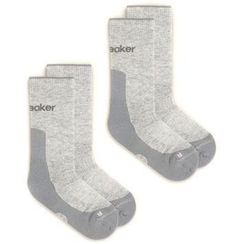 ICEBREAKER Wom Mer Hike+ Light Crew 2 Pack BLIZZARD HTHR/ALLOY