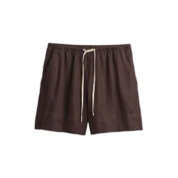 GAP Lněné kraťasy Hnědá