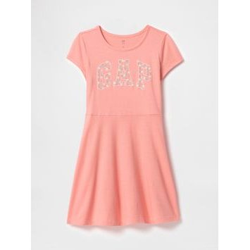 GAP Dětské šaty s logem Růžová