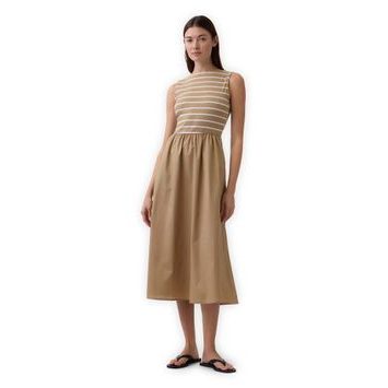 GAP 887424-00 Midi šaty s kapsami Hnědá
