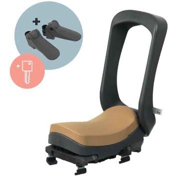URBAN IKI Dětské sedátko na kolo junior s adaptérem zadní Bincho Černá/Kurumi Hnědá