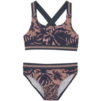 COLOR KIDS Bikini W. Contrast Straps, AOP-5077-Coral Blush