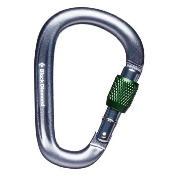 BLACK DIAMOND PEARLOCK SCREWGATE CARABINER Gray