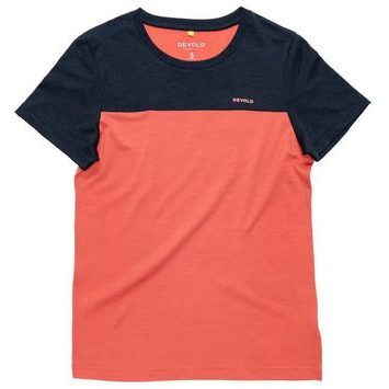 DEVOLD Classic Linear Tee Wmn Ink/Coral