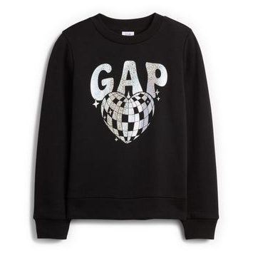 GAP 839149-07 Dětská mikina s logem Černá