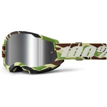 100% STRATA 2 Goggle War Camo - Mirror Silver Lens