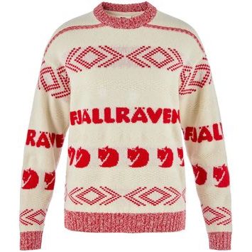 FJÄLLRÄVEN Fjällräven Jacquard Knit W Chalk White-True Red